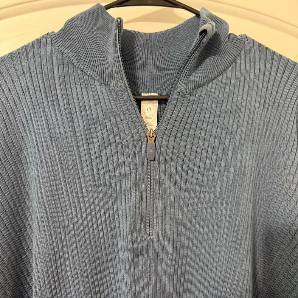 Lululemon On The Go Poncho Blue One Size Flawed - Picture 2 of 6